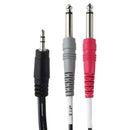 Livewire Interconnect Y-Cable 3.5mm TRS Male to 1/4-in TS Male - 15ft/Black