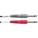 Livewire Interconnect Y-Cable 3.5mm TRS Male to 1/4-in TS Male - 15ft/Black