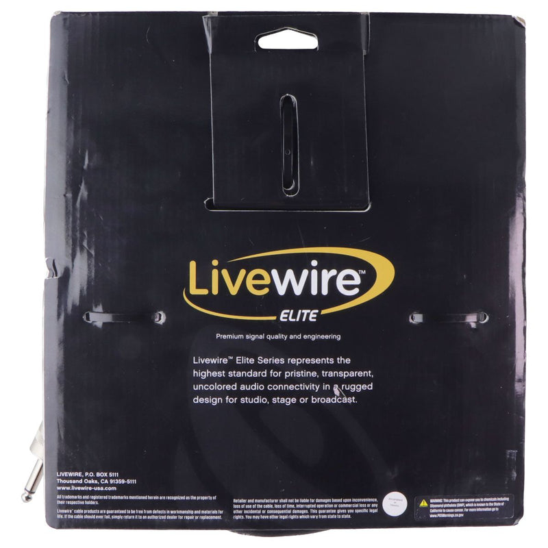 Livewire Elite Speaker Cable 1/4-in Male to 1/4-in Male - 25-ft / Black (ES25QQ)