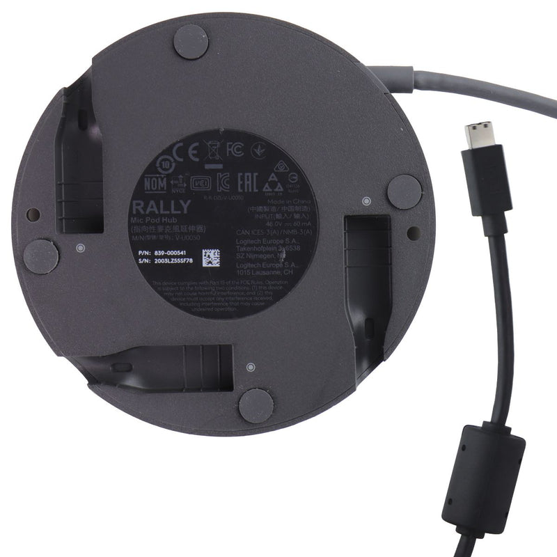 Logitech - Rally Mic Pod Hub - Black (839-000541)