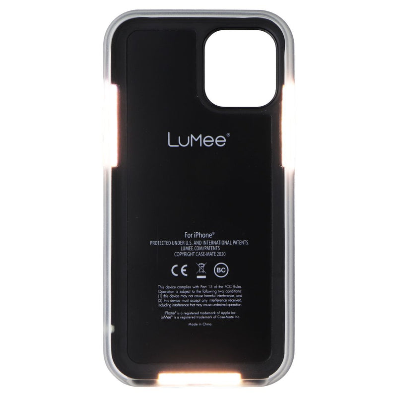 LuMee Halo Lighted Case for Apple iPhone 12 Pro Max - Rose Gold White Marble