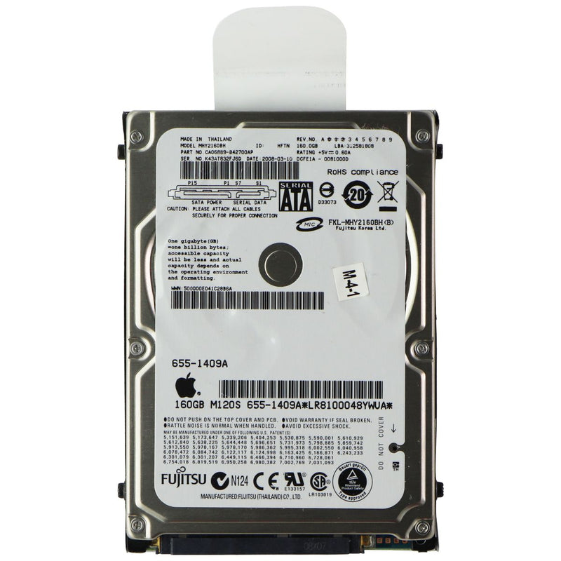 Replacement OEM Apple 2.5-Inch 160GB SATA/150 5400RPM 8MB Notebook Hard Drive