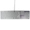 Macally Ultra-Slim USB Wired Keyboard with Numberpad - Silver/White SLIMKEYPROA