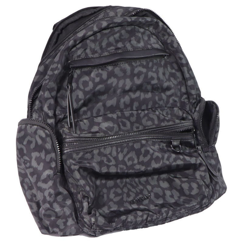 Madden NYC Women's Dome Backpack with Front Pockets - Black Leopard