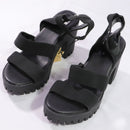Madden NYC Womens Lug Heel Platform Sandals - Size 8.5 - Black
