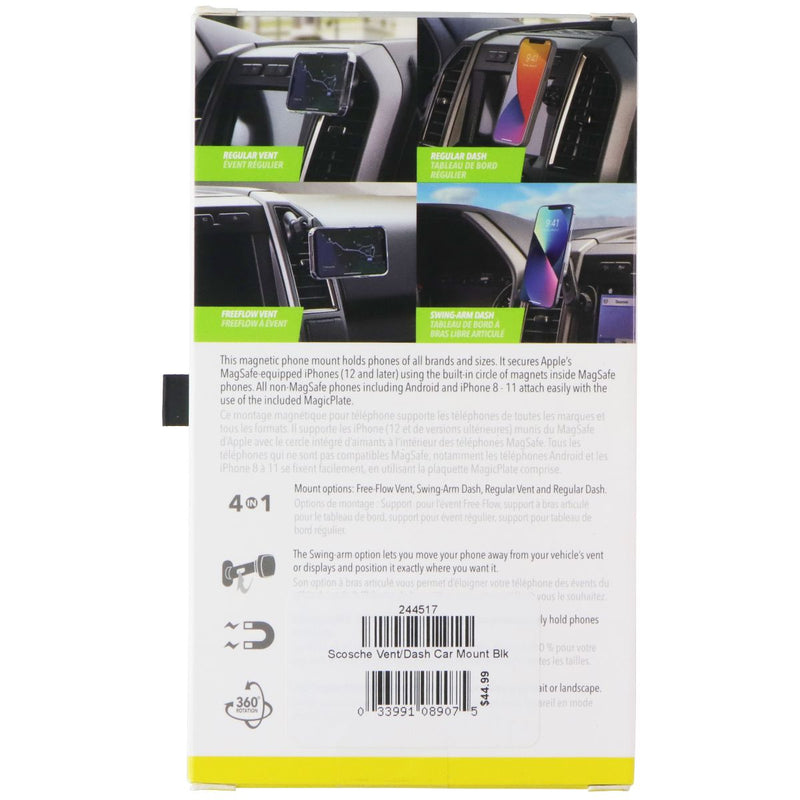 Scosche MagicMount Pro 2 Magnetic Phone Mount Kit - (MP20DVM-XTSP) - Black