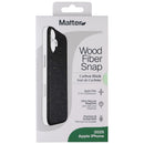 Matter Wood Fiber Snap Case for MagSafe Apple iPhone 17 - Carbon Black