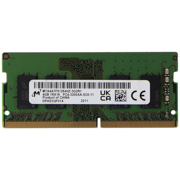 Micron (4GB) DDR4 RAM PC4-3200AA (1Rx16) SO-DIMM 3200MHz (MTA4ATF51264HZ-3G2R1)