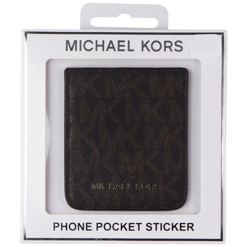 Michael Kors Phone Pocket Sticker with Adhesive Backing - Brown