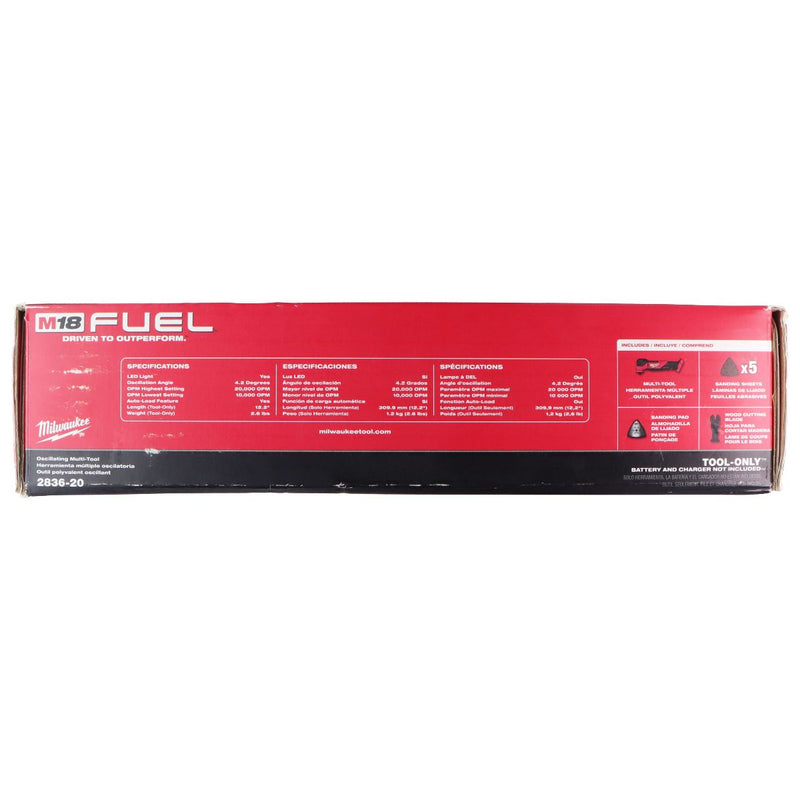 Milwaukee M18 Fuel Oscillating Multi-Tool (2836-20) - Tool Only - Red