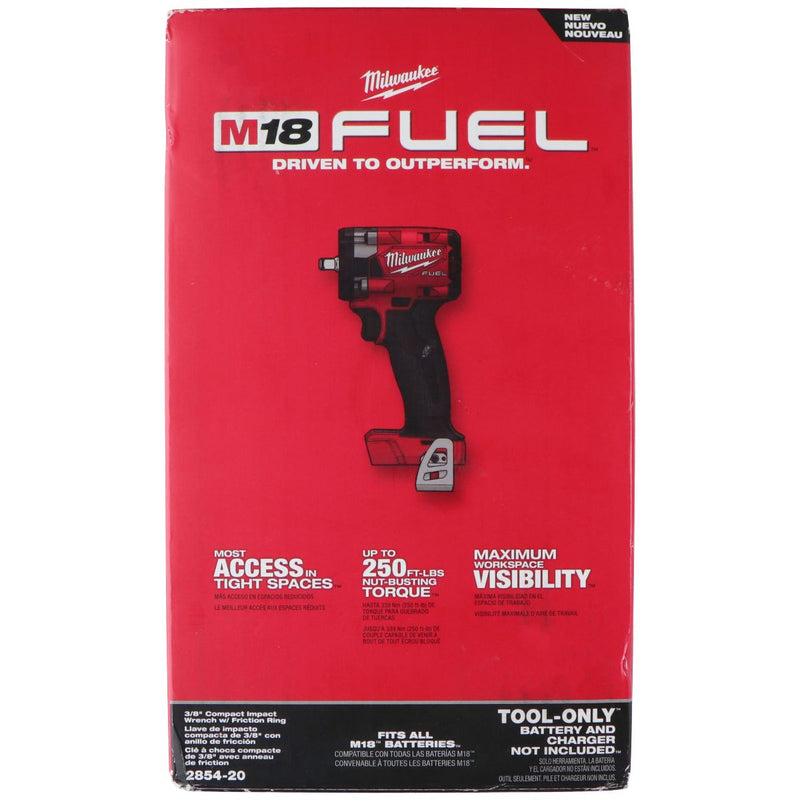 Milwaukee M18 Fuel 3/8-inch Compact Impact Wrench (2854-20) - Tool Only