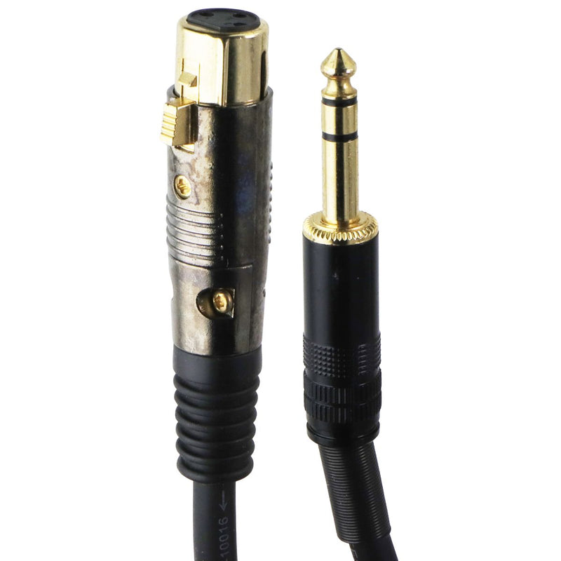 Monoprice 3 Foot Premier Series XLR Female to 1/4 Inch TRS Male 16AWG Cable Gold