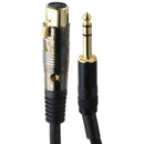 Monoprice 3 Foot Premier Series XLR Female to 1/4 Inch TRS Male 16AWG Cable Gold