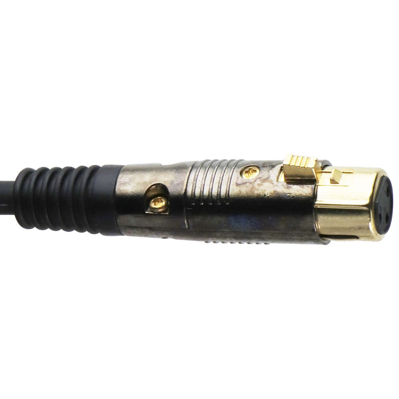 Monoprice 3 Foot Premier Series XLR Female to 1/4 Inch TRS Male 16AWG Cable Gold