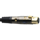 Monoprice 3 Foot Premier Series XLR Female to 1/4 Inch TRS Male 16AWG Cable Gold