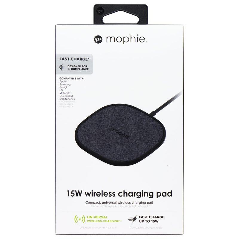 Mophie (15W) Wireless Charging Pad for Qi Charging Devices - Black (Gen 2)