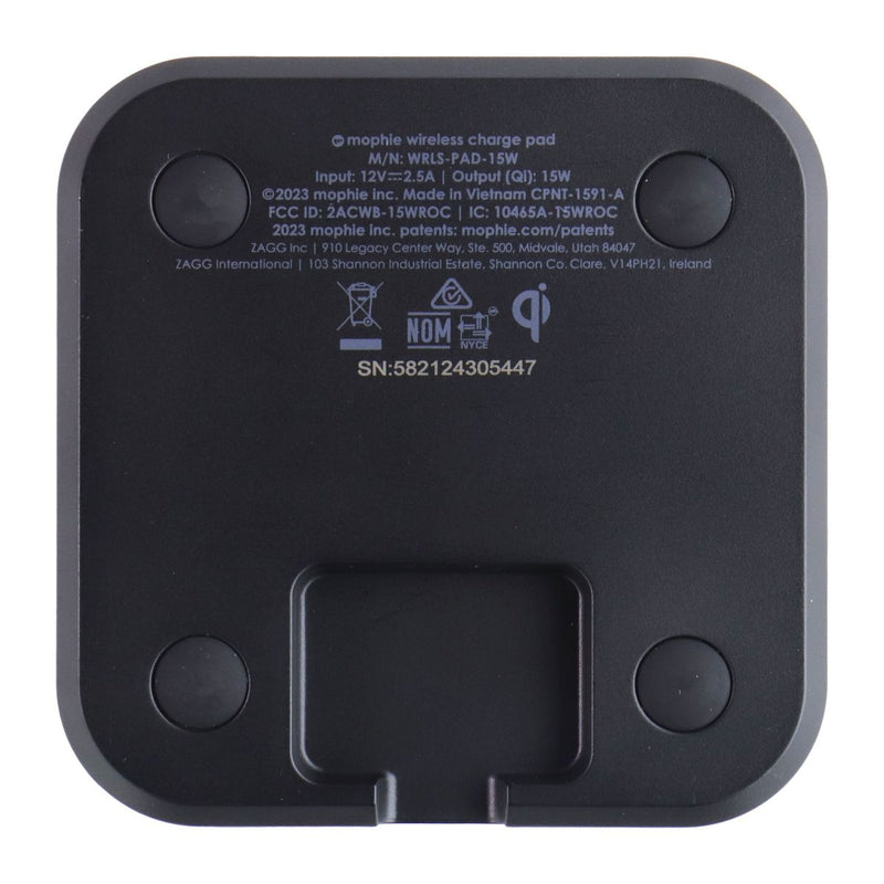 Mophie 15W Universal Wireless Charging Pad w/ USB-C Wall Charger & Cable - Black