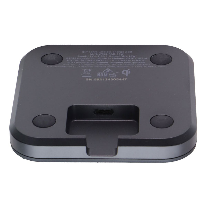 Mophie 15W Universal Wireless Charging Pad w/ USB-C Wall Adapter & Cable - Black