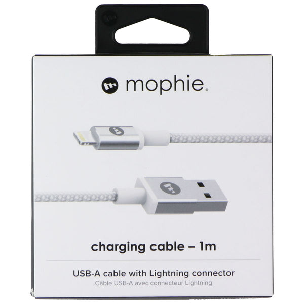 Mophie Braided USB-A Cable with 8-Pin Connector Cable - 1M / 3.3Ft - White