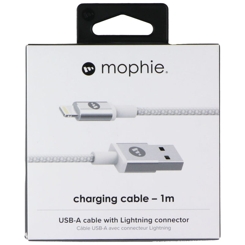 Mophie Braided USB-A Cable with 8-Pin Connector Cable - 1M / 3.3Ft - White