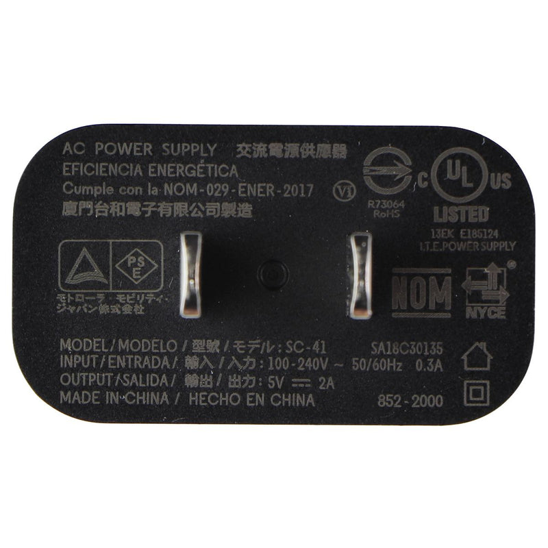 Motorola (5V/2A) Single USB Wall Charger Travel Adapter - Black (SC-41)