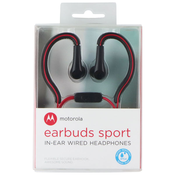 Motorola Earbuds Sport In-Ear Wired Headphones - Red / Black (SH008 RED)