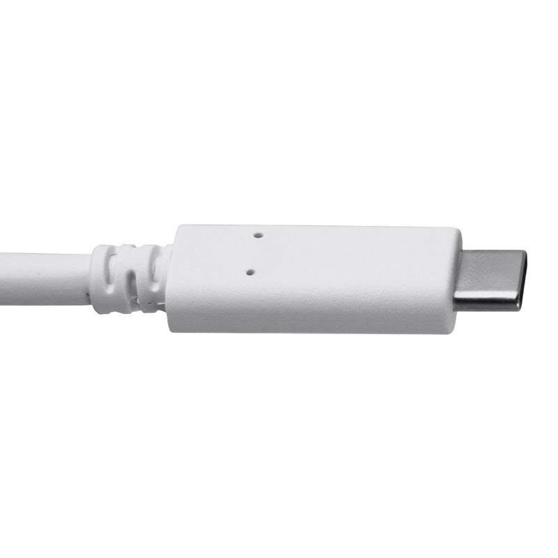 mWorks! mPower! (6-Foot) Round USB-C to USB-C Charging Cable - White