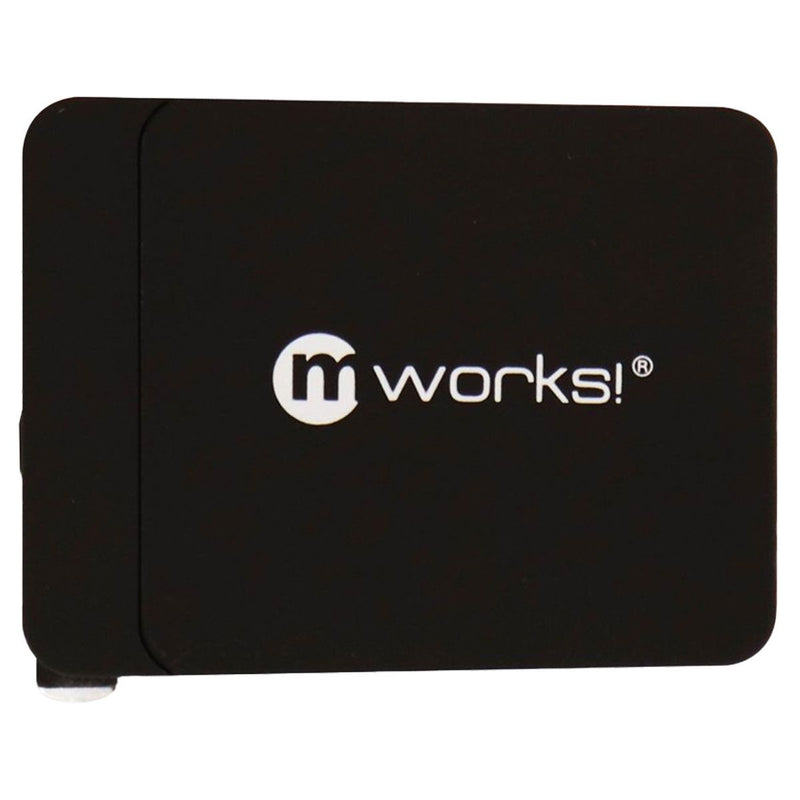 mWorks mPower 6-Ft Flat Sync & Charge USB-C Cable w/ Qualcomm 3.0 Adapter Black
