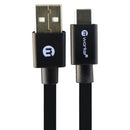 mWorks mPower 6 Foot Flat Sync/Charge USB-C Cable w/ Qualcomm 3.0 Adapter Black