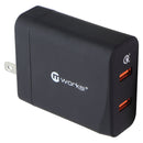 mworks! mPOWER! Dual Port USB Wall Charger (Adaptive Output) - Black