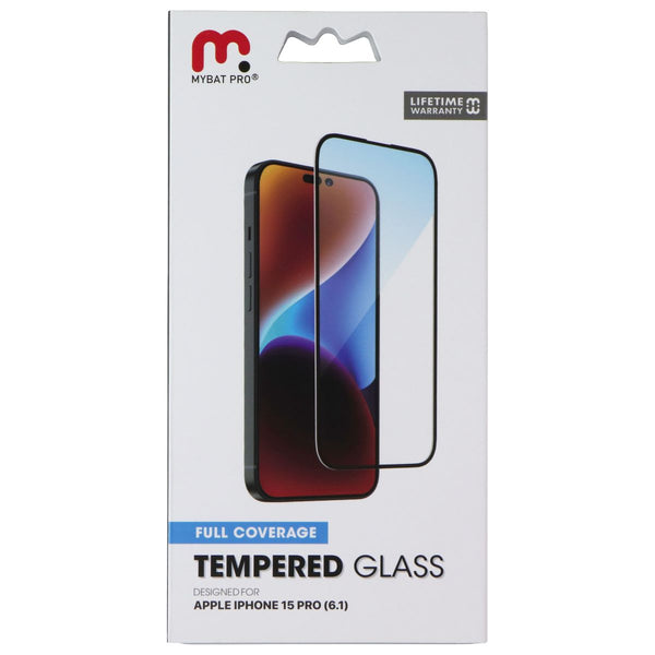 MyBat Pro Full Coverage Tempered Glass for Apple iPhone 15 Pro - Clear