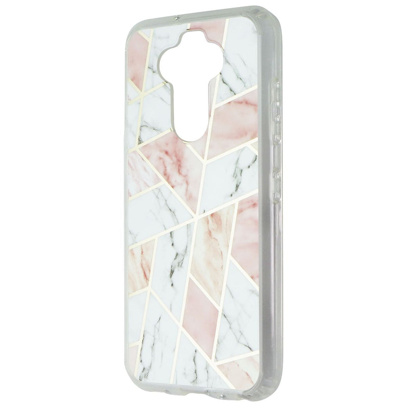 MyBat Premium Hybrid Case for LG K31 / Aristo 5 / Fortune 3 - White/Pink Marble