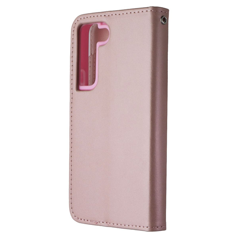 Mybat MyJacket Wallet Case for Samsung Galaxy S22 - Rose Gold Leather