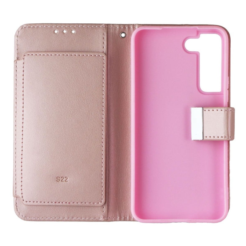 Mybat MyJacket Wallet Case for Samsung Galaxy S22 - Rose Gold Leather