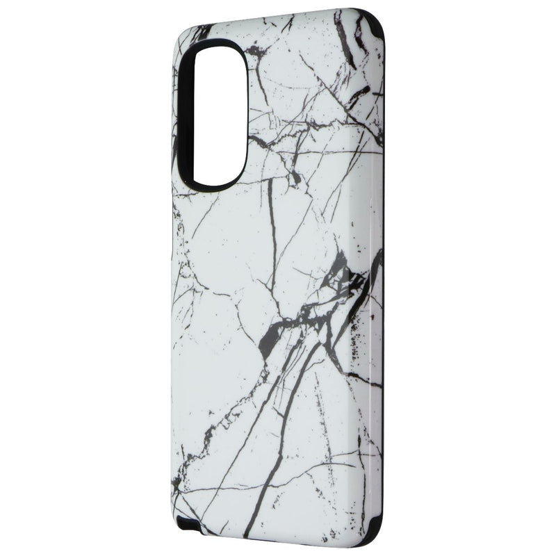 MyBat Pro Fuse Case for Motorola Moto G Stylus 5G (2022) - White Cracked Marble
