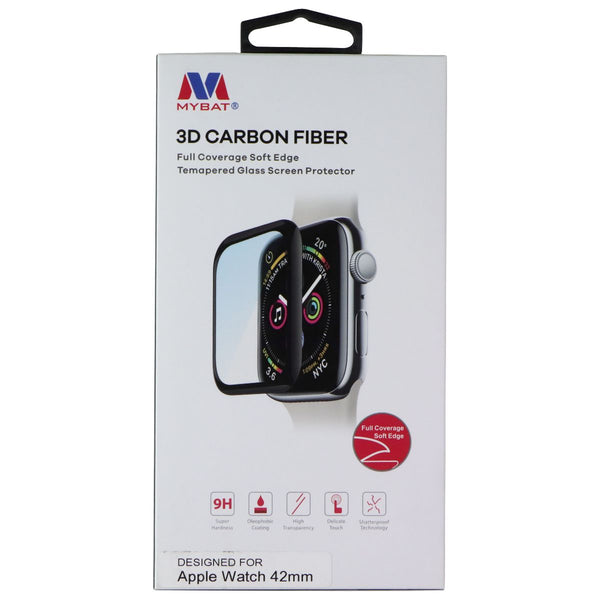Mybat 3D Carbon Fiber Screen Protector for Apple Watch (42mm) - Black