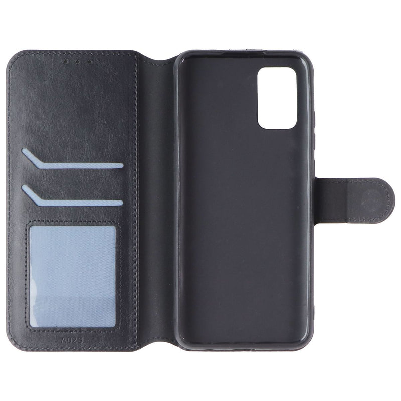 MyBat MyJacket Wallet Folio Case for Samsung Galaxy A02s - Black Leather