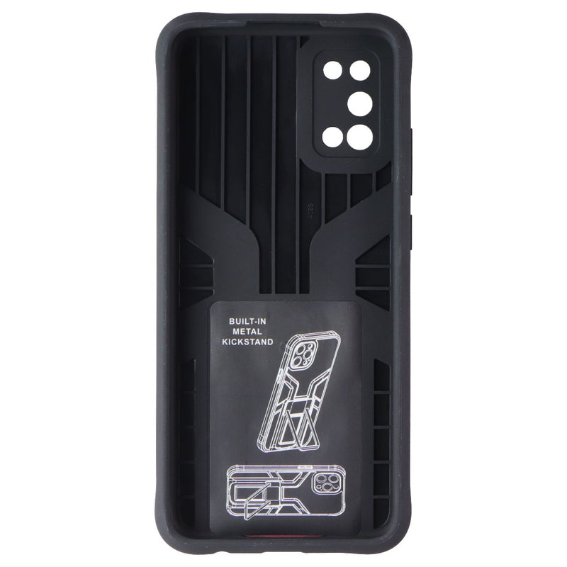 MyBat Rugged Hybrid Case with Kickstand for Samsung Galaxy A02s - Red / Black