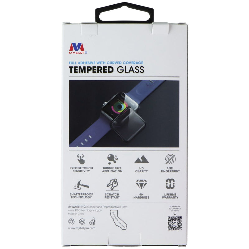 MyBat Tempered Glass for Apple Watch Series 7 (41mm) - Clear/Black Border