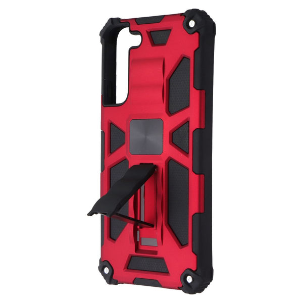 MyBat Sturdy Hybrid Kickstand Case for Samsung Galaxy S22+ (Plus) - Red / Black