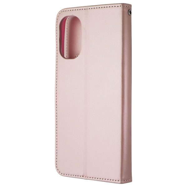 MyBat MyJacket Wallet Case for Motorola Moto G 5G (2022) - Rose Gold Pink