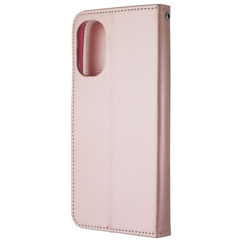 MyBat MyJacket Wallet Case for Motorola Moto G 5G (2022) - Rose Gold Pink