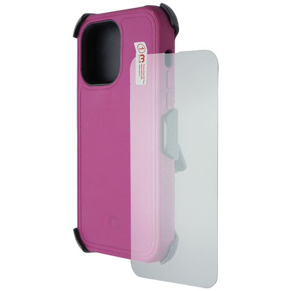 MyBat Pro Maverick Series Case and Holster for Apple iPhone 14 Pro Max - Plum