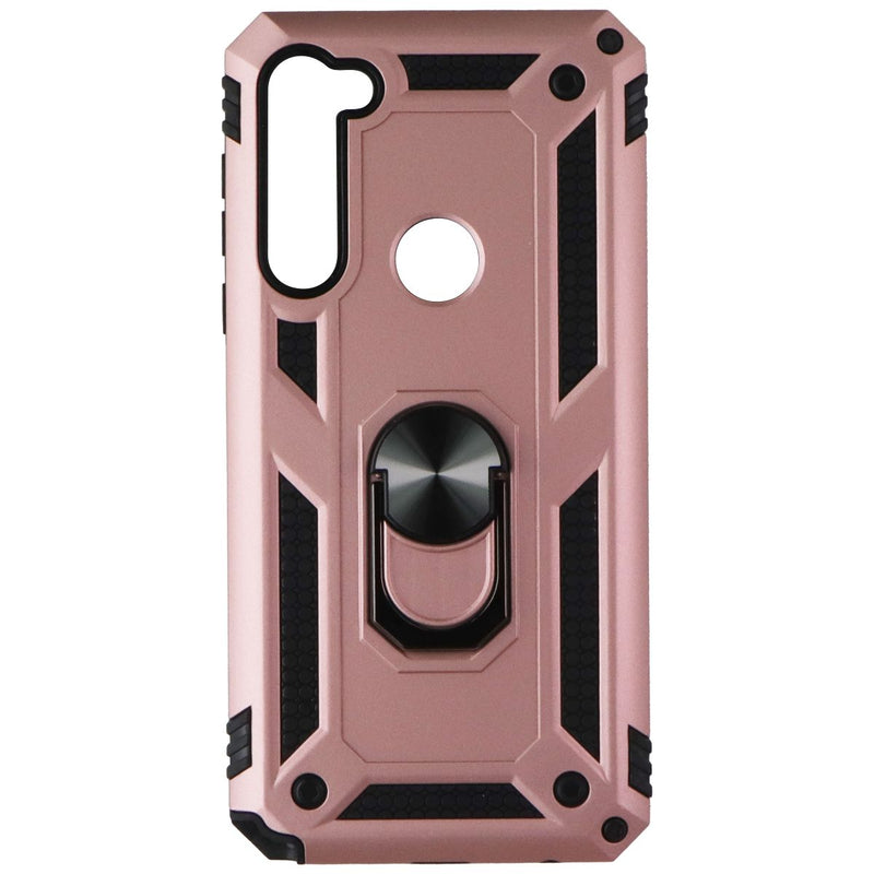 Mybat Premium Case w/ Ring Stand for Motorola Moto G Stylus - Rose Gold / Black