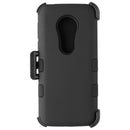 MyBat Dual Layer Case & Holster for Motorola Moto G6 Play - Matte Black