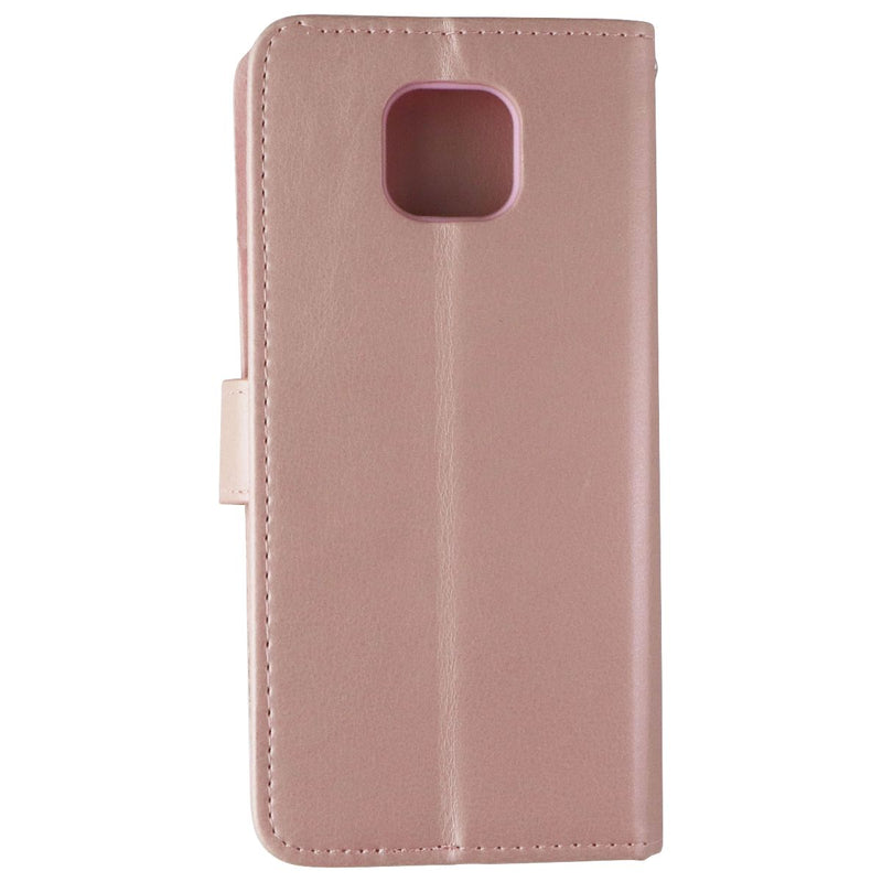 Mybat Leather Folio Case for Motorola Moto G Power (2021) - Pink