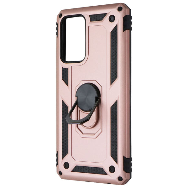 MyBat Slim Ring Stand Case for Samsung Galaxy A52 5G - Rose Gold / Black