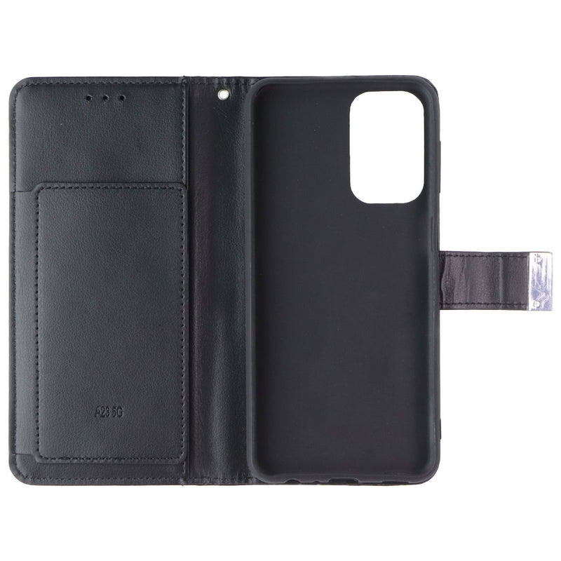 MyBat MyJacket Wallet Folio Case for Samsung Galaxy A23 (5G) - Black Leather