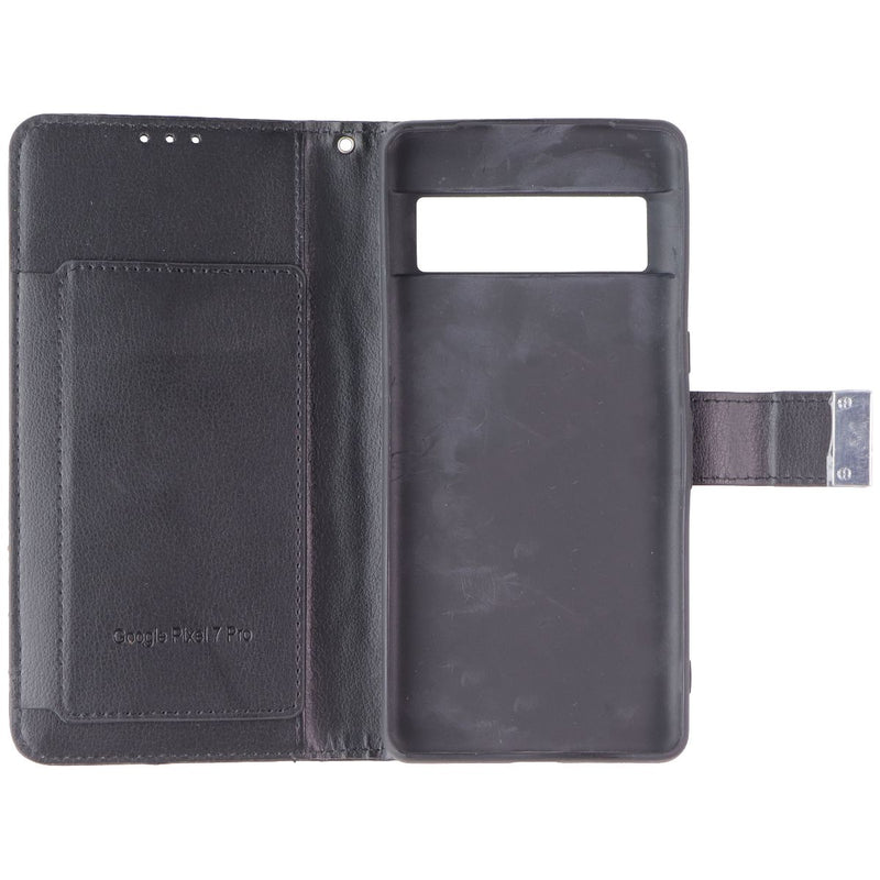 MyBat MyJacket Wallet Series Case for Google Pixel 7 Pro - Black Leather