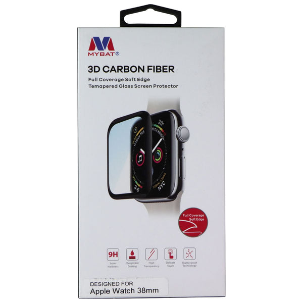 Mybat 3D Carbon Fiber Screen Protector for Apple Watch (38mm) - Black